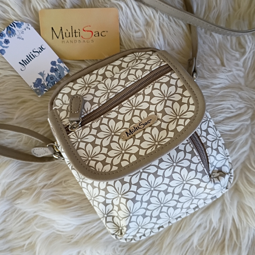 MultiSac Mushroom Geometric Diamond Floral Everest Mini PVC Crossbody Bag